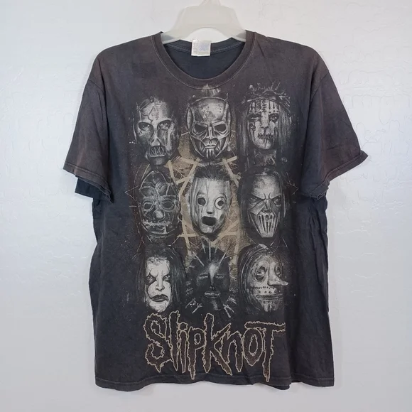 トップス Hanes SlipKnot ALL HOPE IS GONE OVP 90s Slipknot Adult T Shirt All Hope is Gone Black Crew Neck